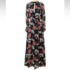 Caractere Maxi Floral Green Dress, New, NWOT Size 2
